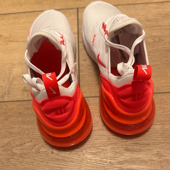 Nike Air Max 270 White and Red Sneakers - Picture 5 of 7